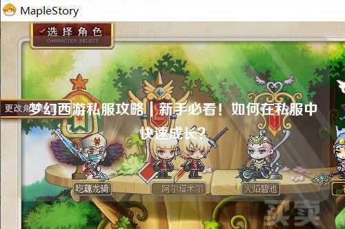 梦幻西游私服攻略|新手必看!如何在私服中快速成长?